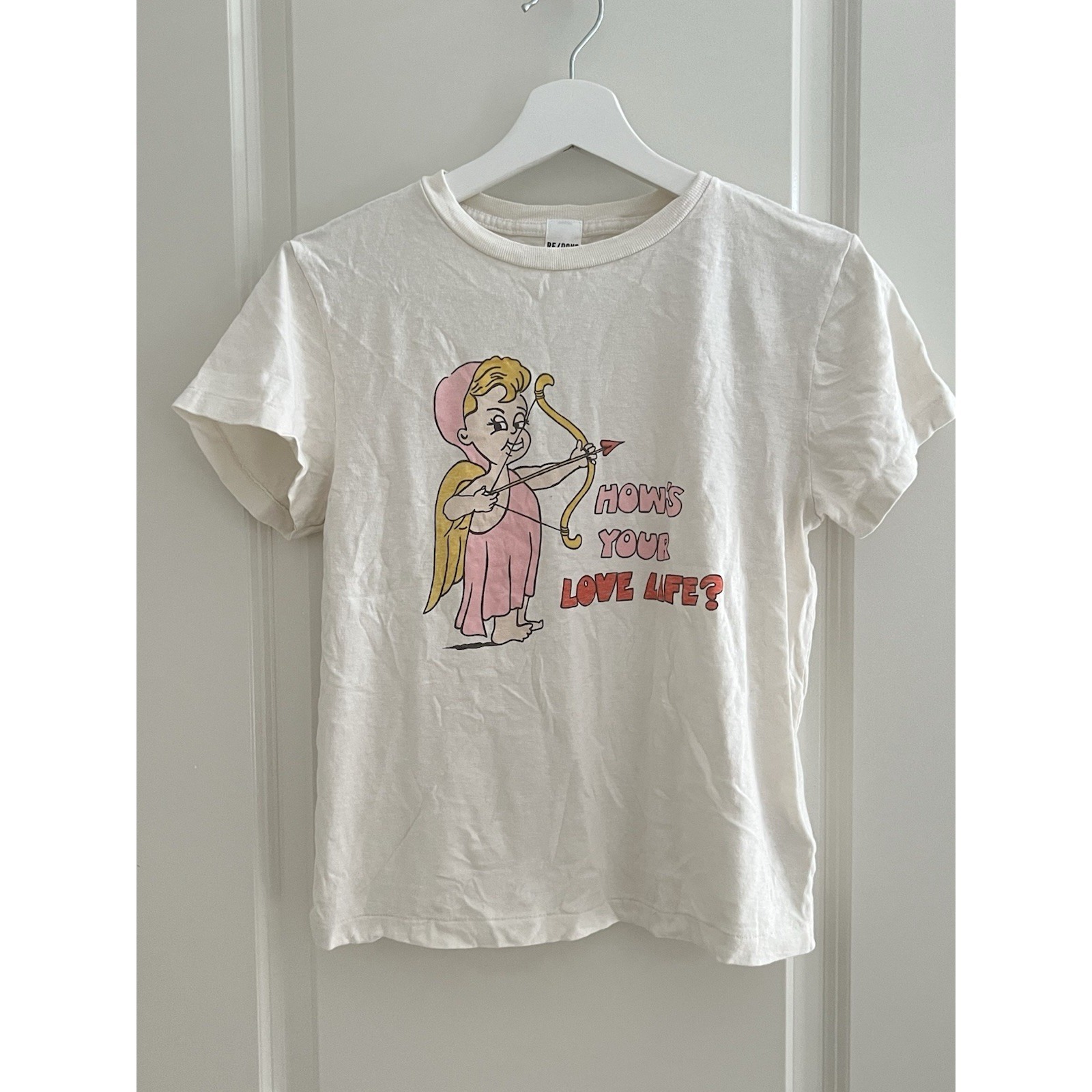 Re/Done Classic Love Life Tee Size S 100% Cotton